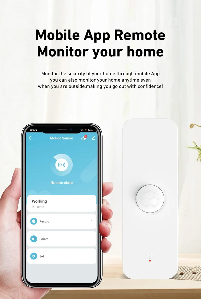 Sensor de Movimento Inteligente Tuya Wi-Fi / Zigbee para Automação Residencial