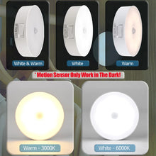 Luz Noturna LED Recarregável com Sensor de Movimento
