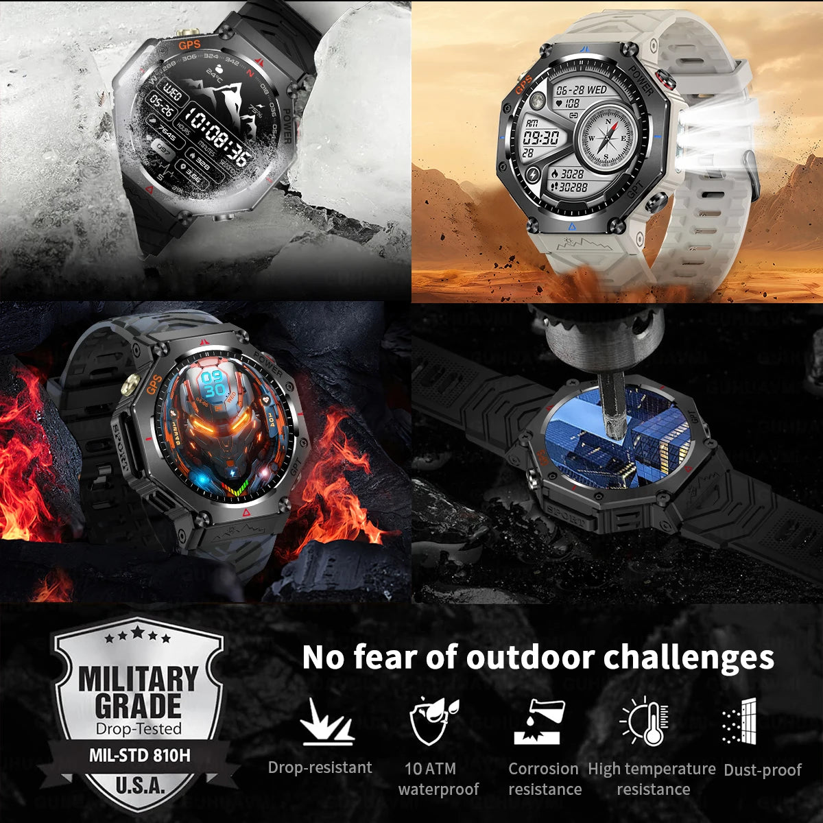 Smartwatch T-Rex 3 com GPS, Bússola e Tela AMOLED