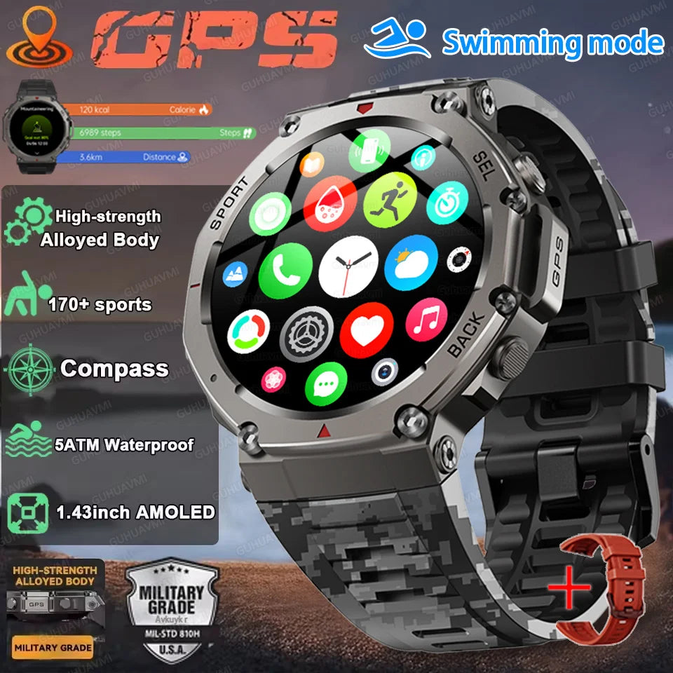 Smartwatch T-Rex 3 Ultra com GPS de Banda Dupla e Tela AMOLED