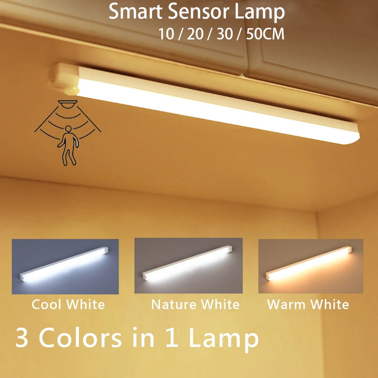 Luz LED Noturna Recarregável com Sensor de Movimento