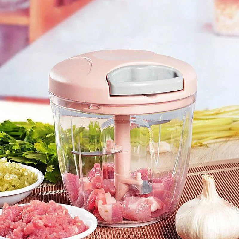 Mini Processador Manual para Alho e Legumes