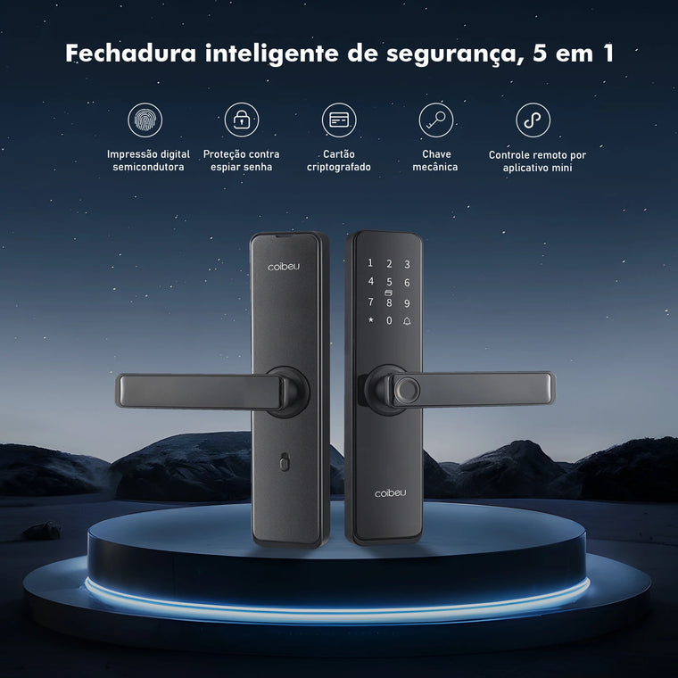 Fechadura Eletrônica Inteligente Wi-Fi com Biometria e App Tuya