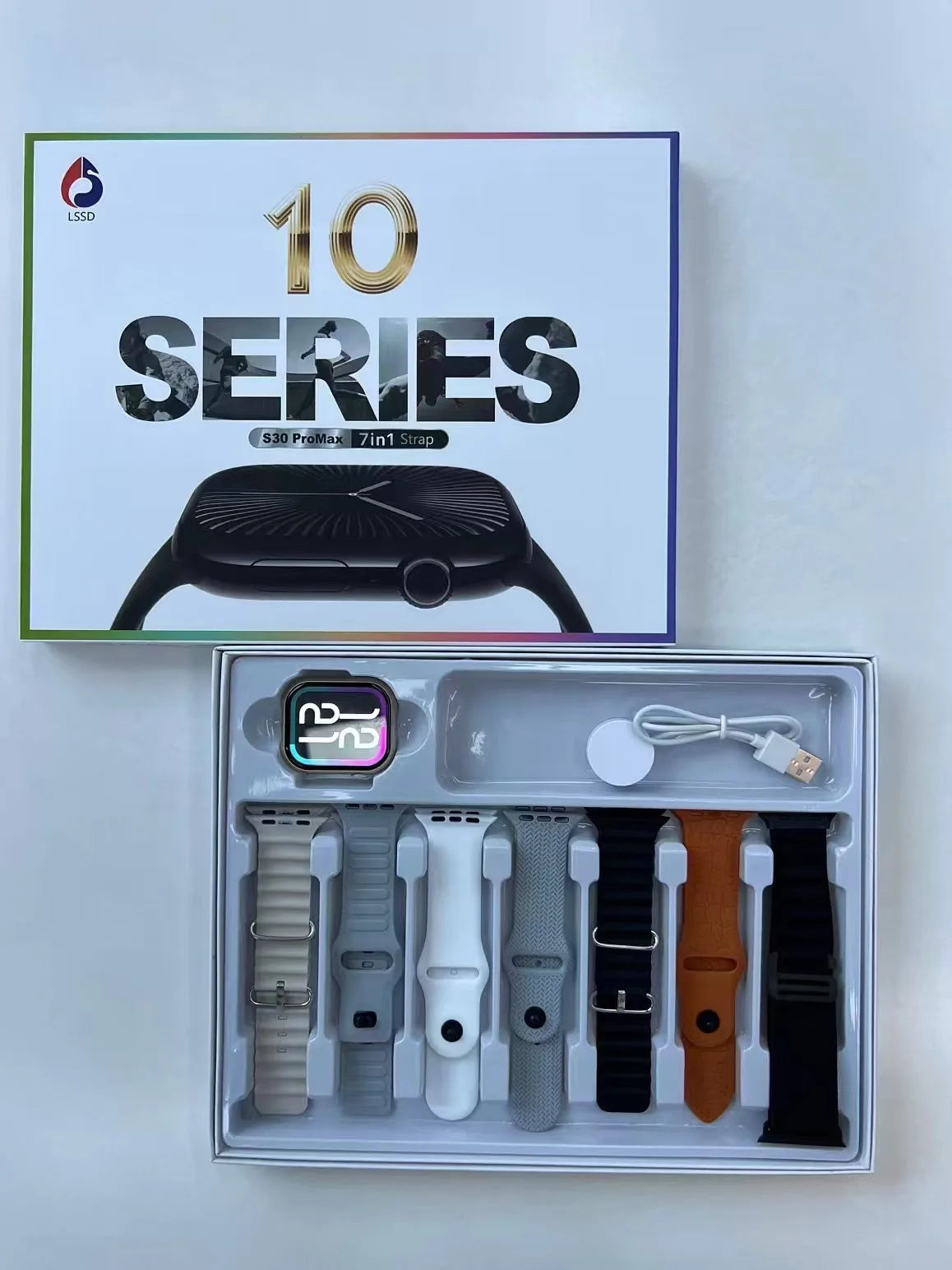 Smartwatch S30 Pro Max com Chamadas Bluetooth e 7 Pulseiras