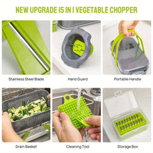 Cortador de Legumes Multifuncional 22 em 1 com Recipiente