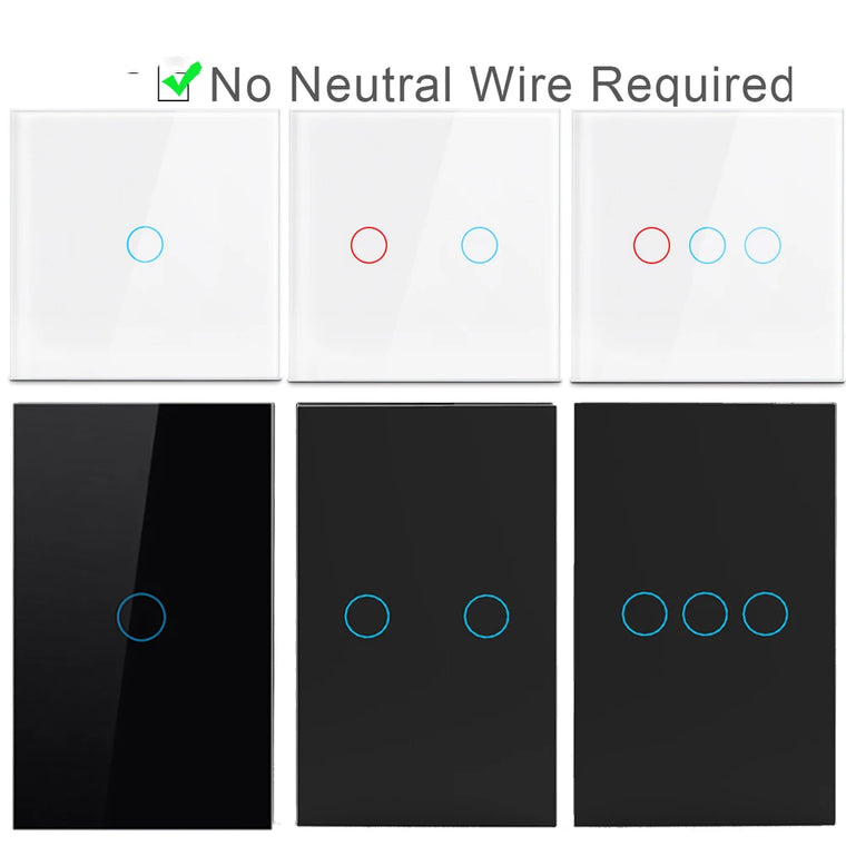 Interruptor Touch de Parede com Painel de Vidro