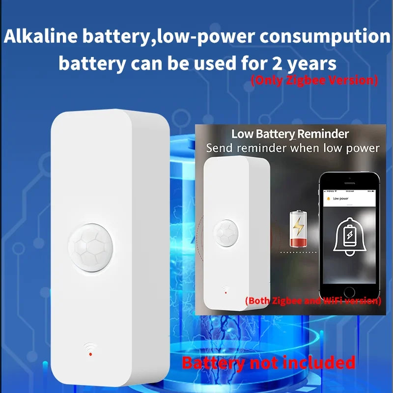 Sensor de Movimento Inteligente Tuya Wi-Fi / Zigbee para Automação Residencial