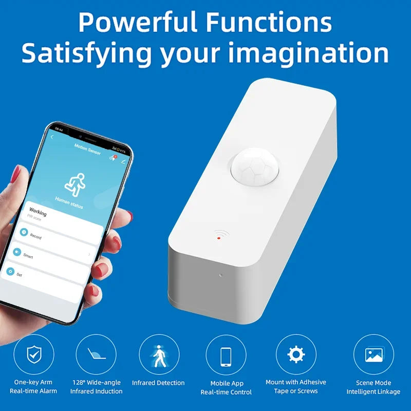 Sensor de Movimento Inteligente Tuya Wi-Fi / Zigbee para Automação Residencial