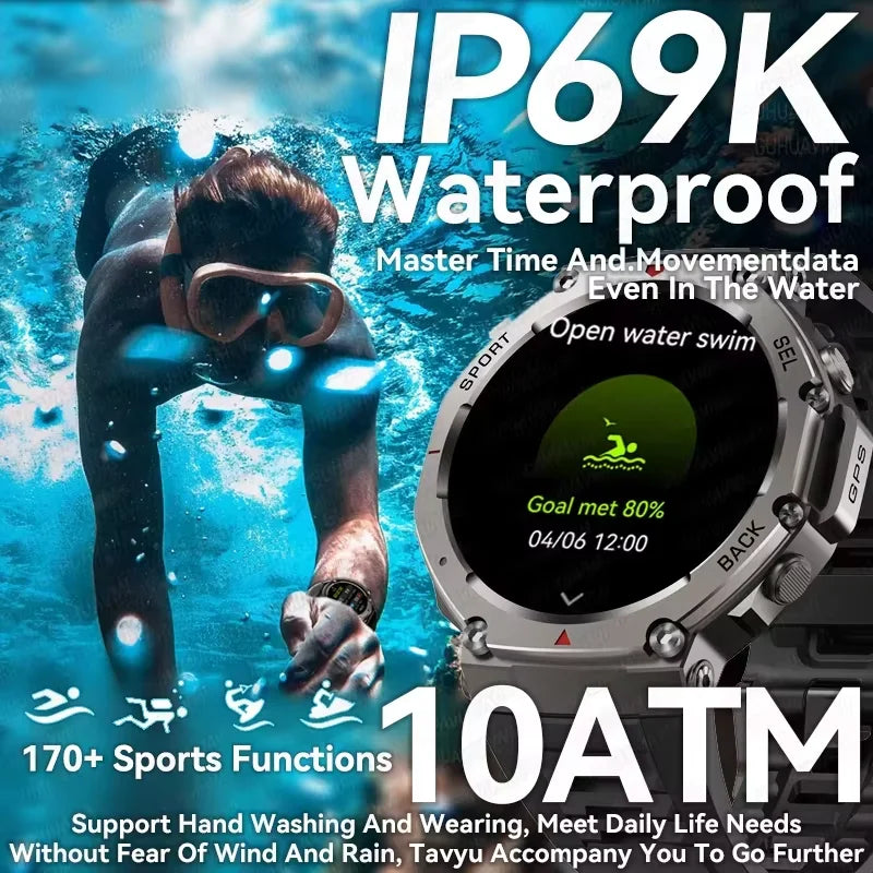 Smartwatch T-Rex 3 Ultra com GPS de Banda Dupla e Tela AMOLED