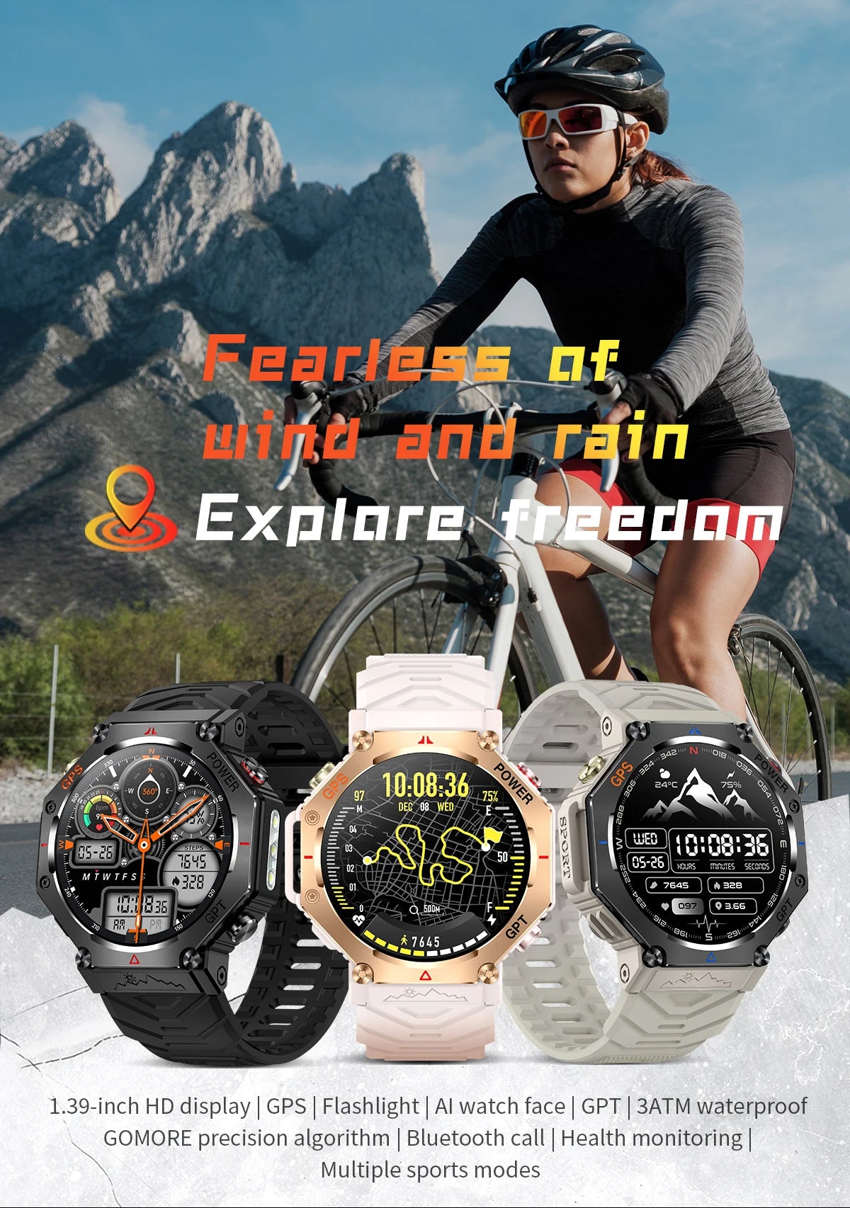 Smartwatch T-Rex 3 com GPS, Bússola e Tela AMOLED