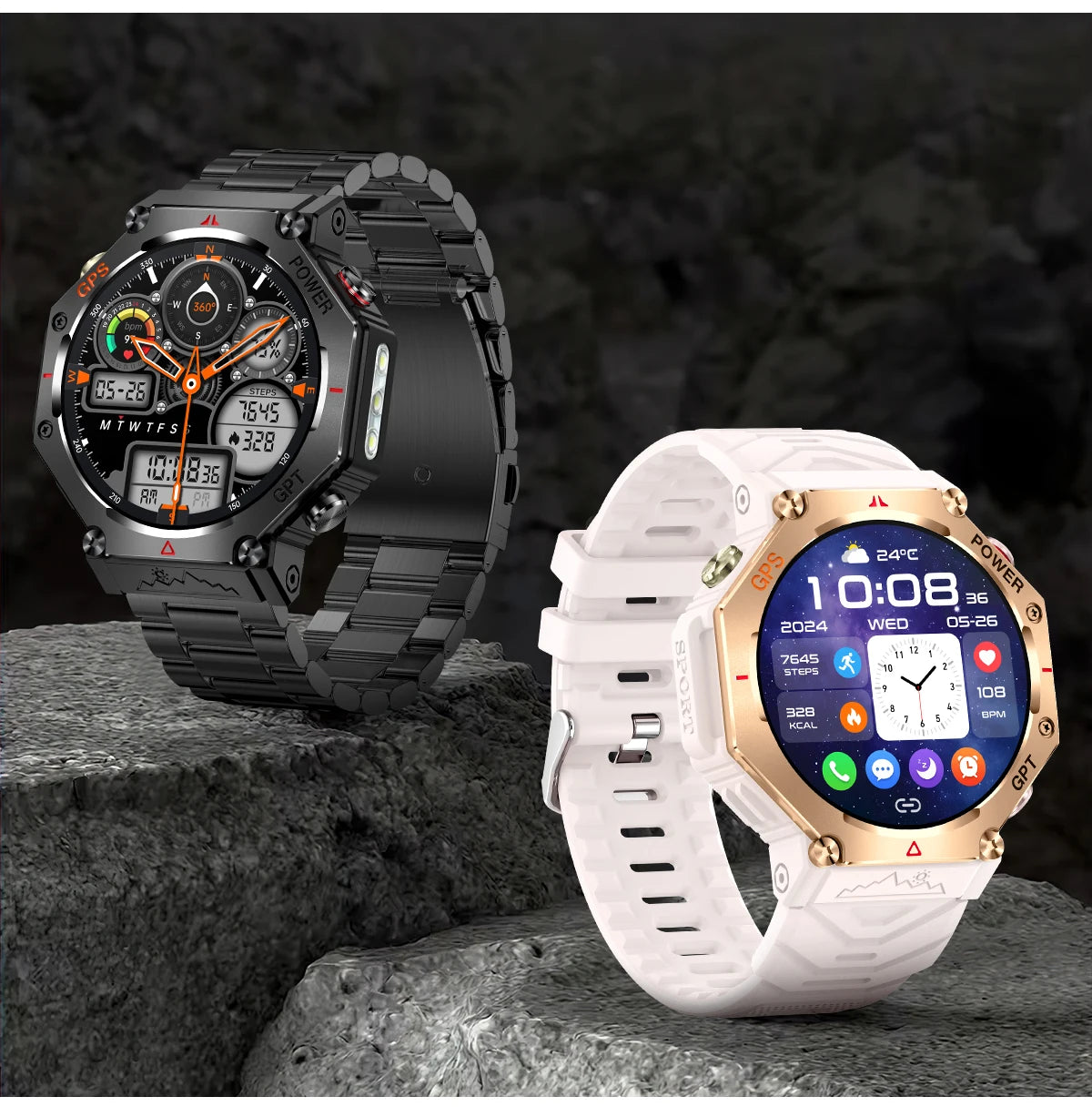Smartwatch T-Rex 3 com GPS, Bússola e Tela AMOLED
