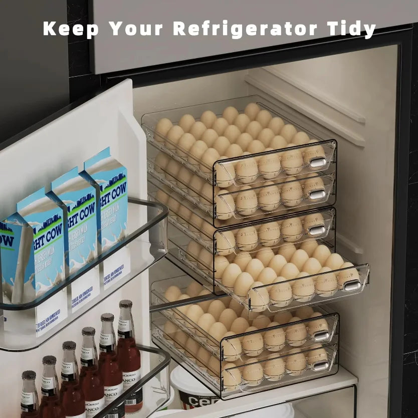 Organizador de Ovos para Geladeira com Gavetas