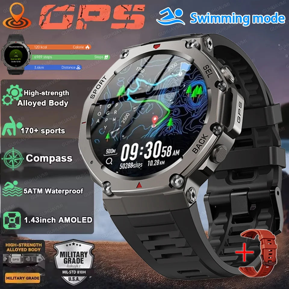 Smartwatch T-Rex 3 Ultra com GPS de Banda Dupla e Tela AMOLED