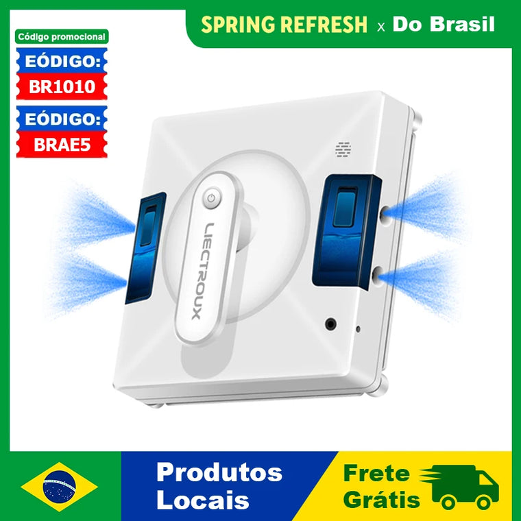 Robô Limpador de Janelas com Spray Automático