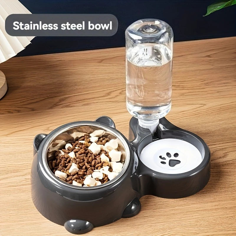 Comedouro e Bebedouro Automático Inclinado para Pets