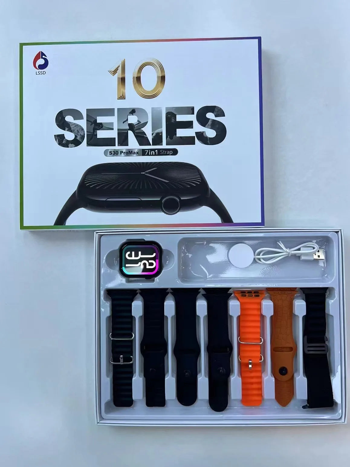 Smartwatch S30 Pro Max com Chamadas Bluetooth e 7 Pulseiras