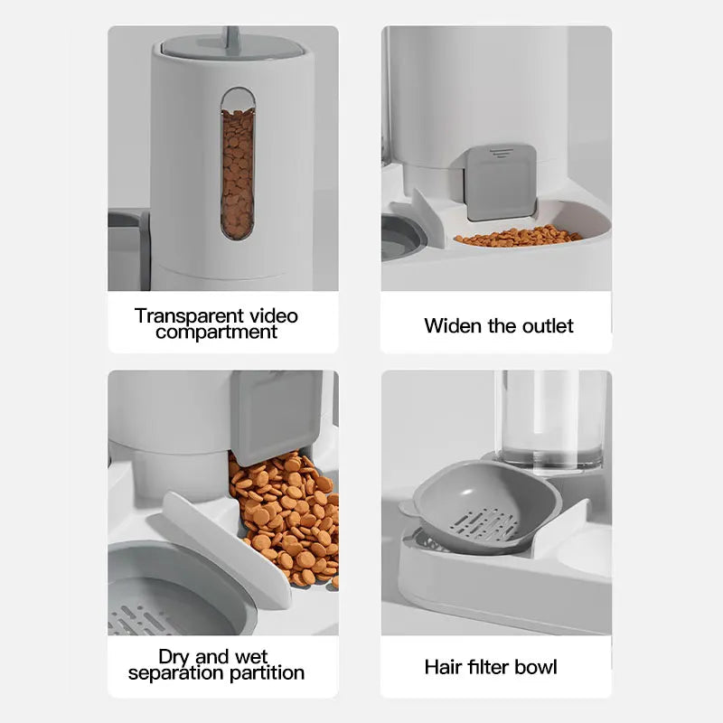 Comedouro e Bebedouro Automático por Gravidade para Gatos