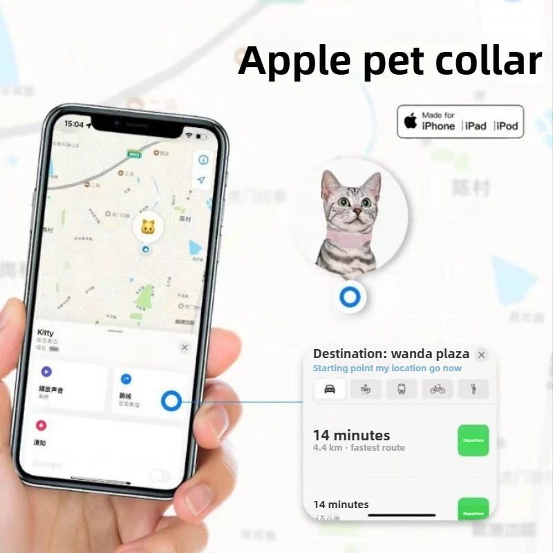 Rastreador Pet para Coleira Compatível com Apple Buscara