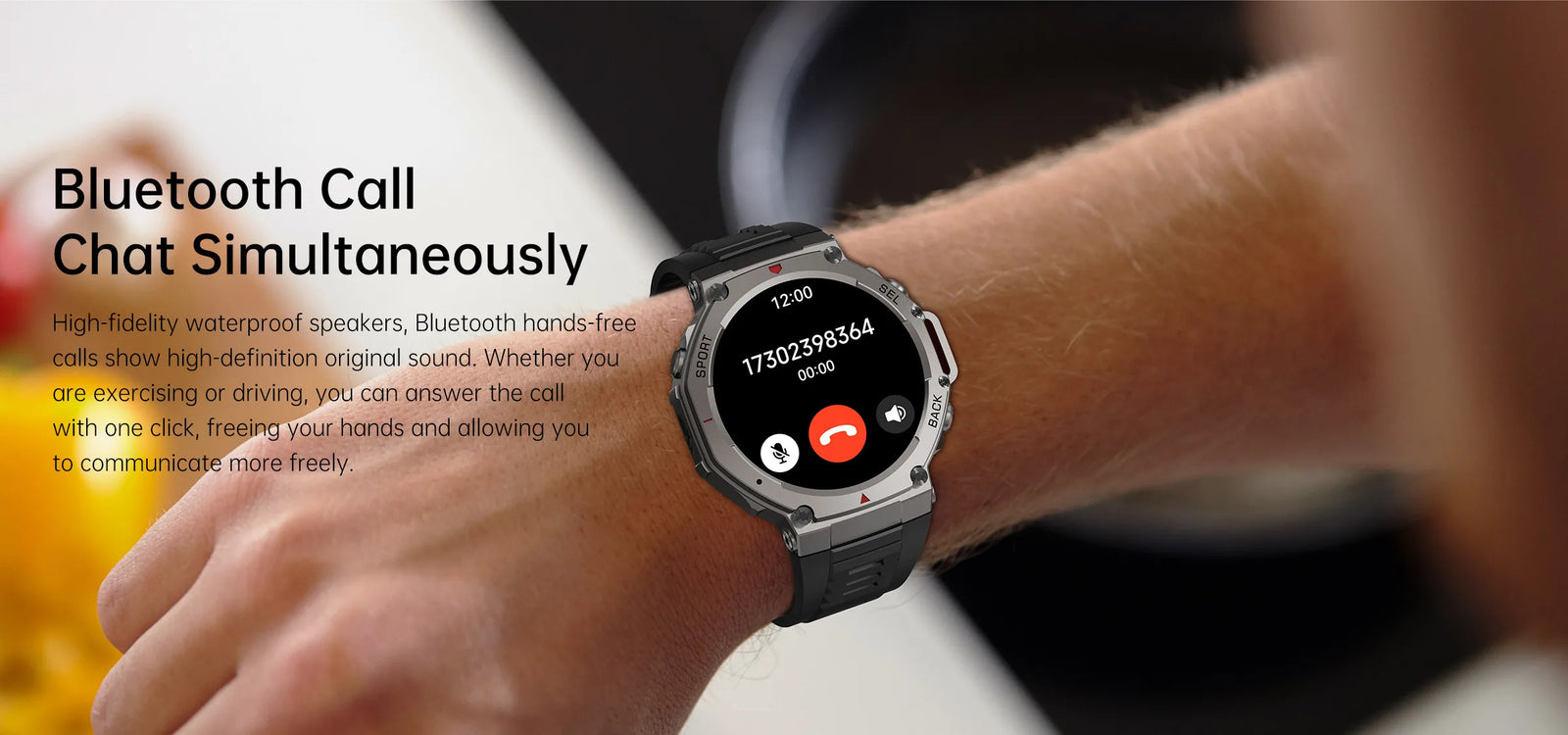 Smartwatch T-Rex 3 Ultra com GPS de Banda Dupla e Tela AMOLED