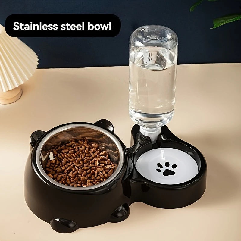 Comedouro e Bebedouro Automático Inclinado para Pets