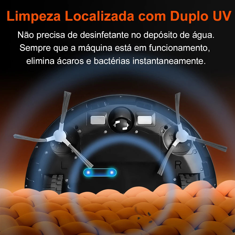 Robô Aspirador Inteligente ABIR K30 com Base Autoesvaziável