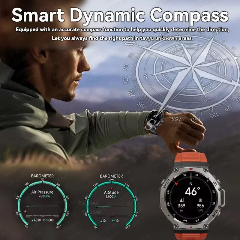 Smartwatch T-Rex 3 Ultra com GPS de Banda Dupla e Tela AMOLED