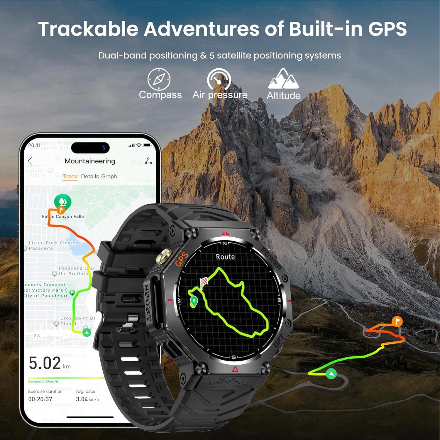 Smartwatch T-Rex 3 com GPS, Bússola e Tela AMOLED