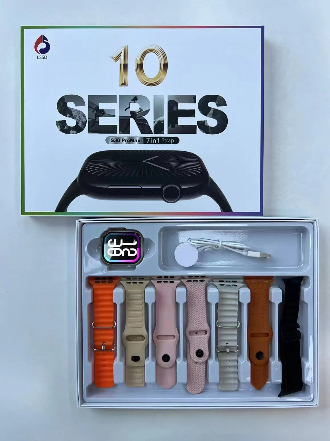 Smartwatch S30 Pro Max com Chamadas Bluetooth e 7 Pulseiras