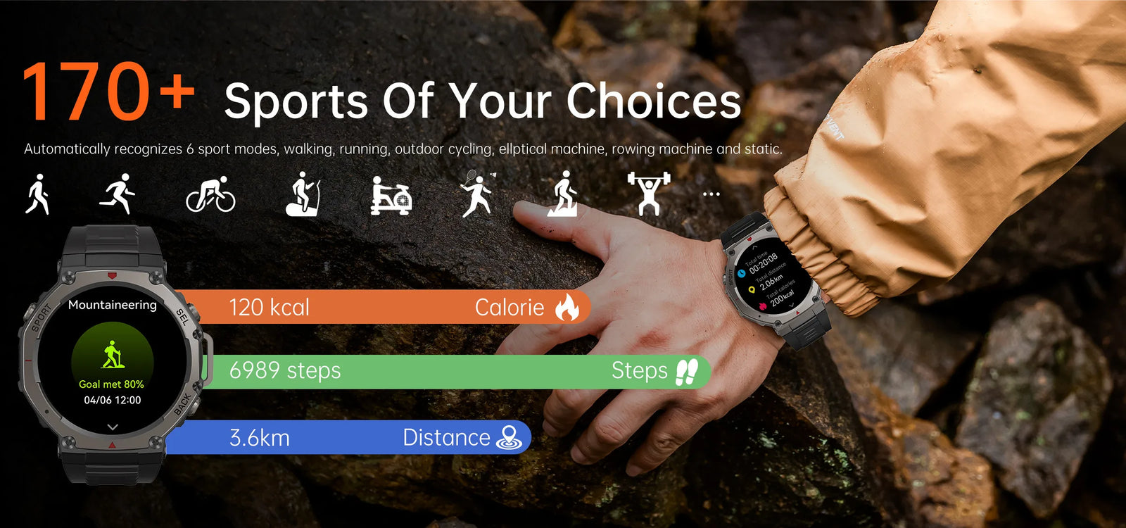 Smartwatch T-Rex 3 Ultra com GPS de Banda Dupla e Tela AMOLED