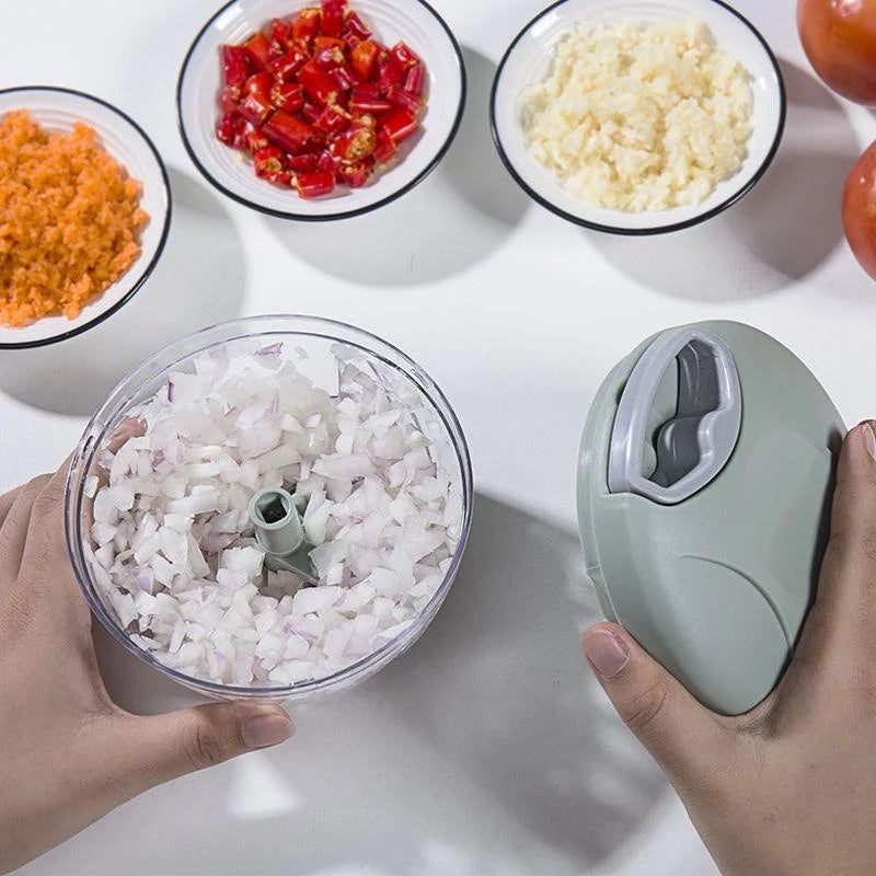 Mini Processador Manual para Alho e Legumes
