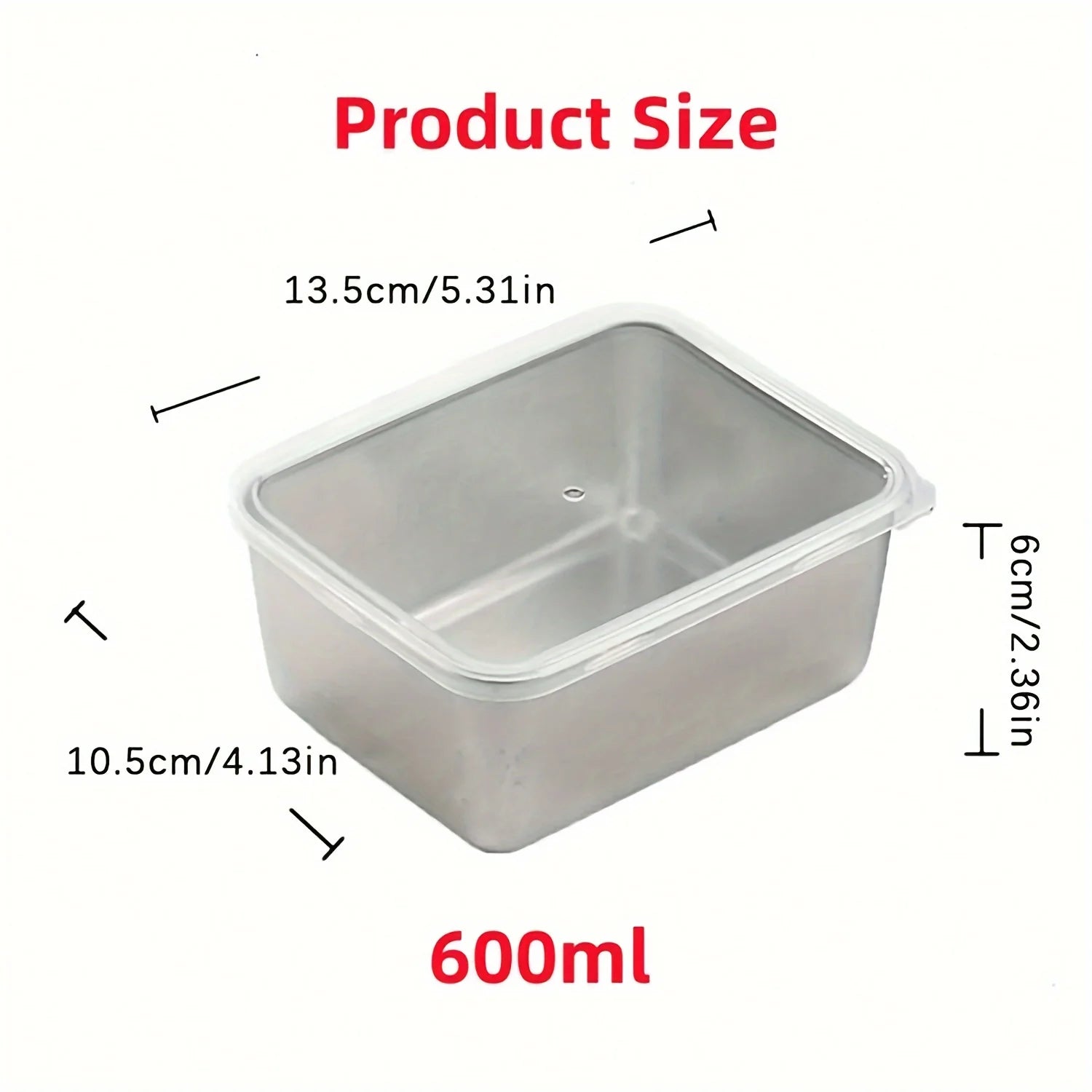 Kit com 6 Potes de Aço Inox com Tampa