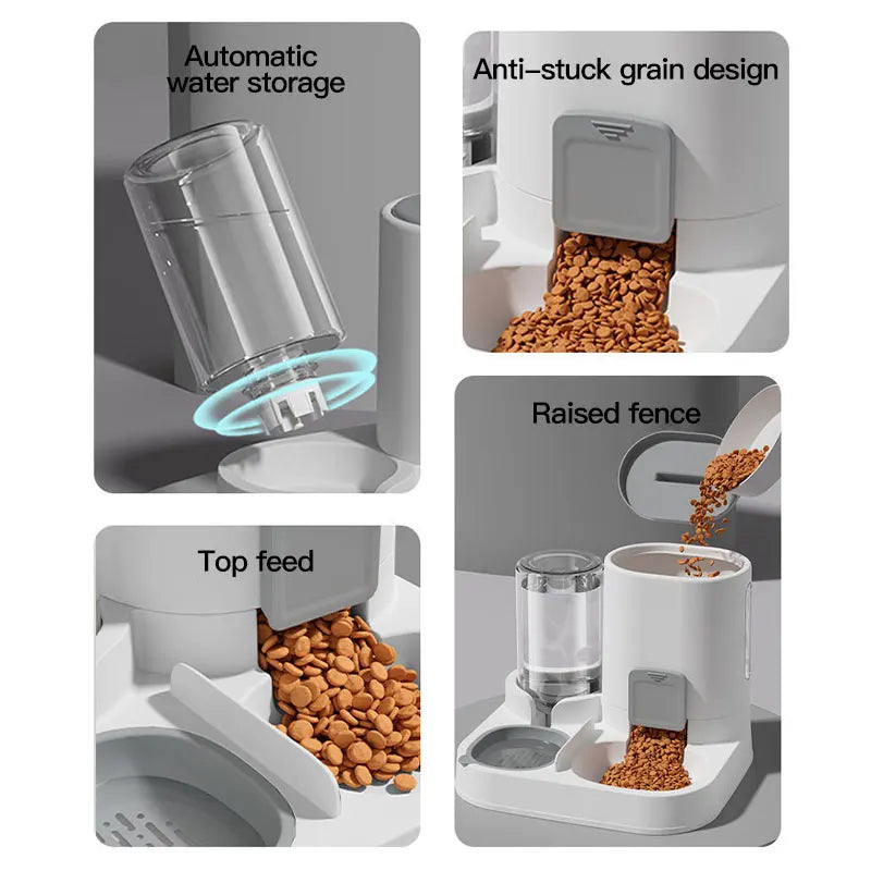 Comedouro e Bebedouro Automático por Gravidade para Gatos