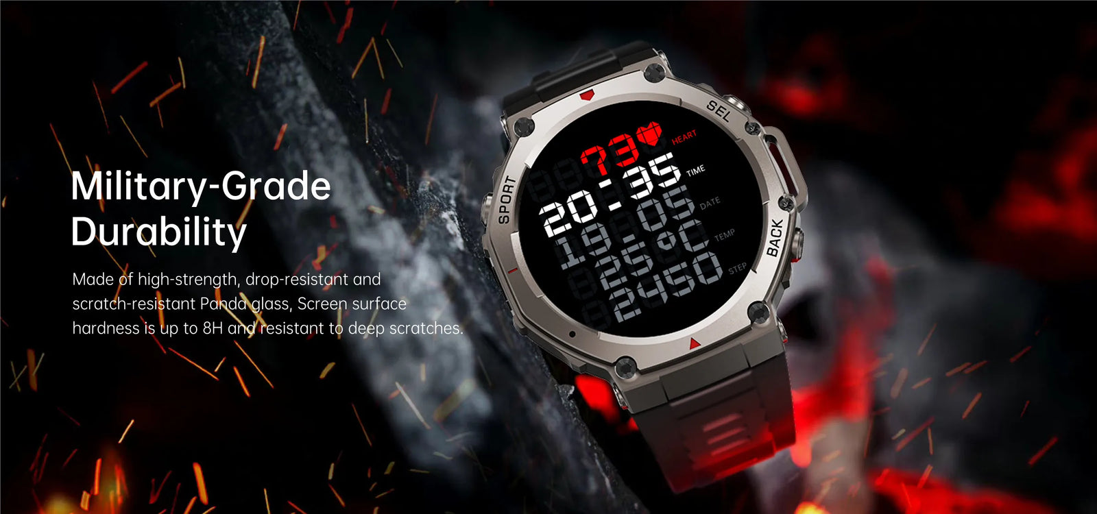 Smartwatch T-Rex 3 Ultra com GPS de Banda Dupla e Tela AMOLED