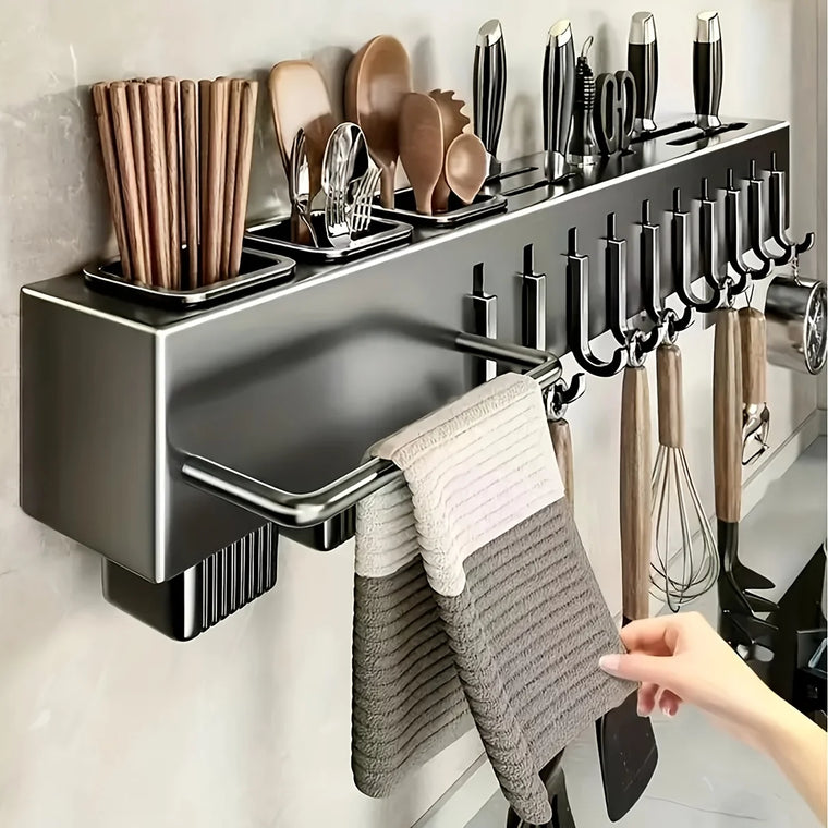 Organizador de Cozinha de Parede com Porta-Facas
